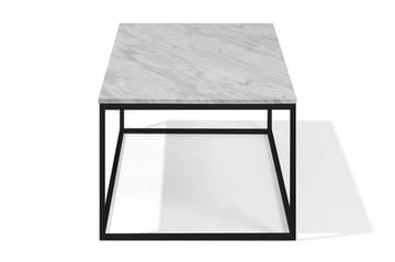 Delano 100 cm Rektangulärt Soffbord i Marmor med Metallunderrede - Vit - Möbler - Bord & matgrupper - Soffbord