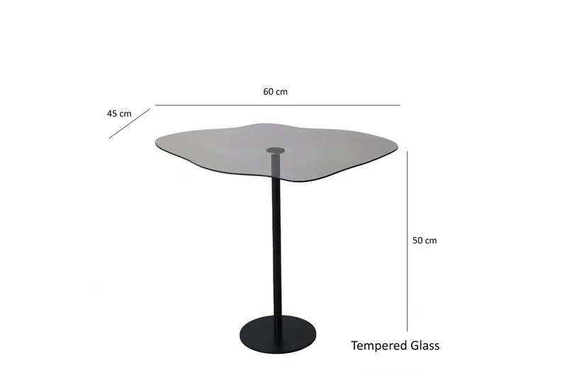 Deluxus Soffbord 60x45x60 cm Oval - Svart - Möbler - Bord & matgrupper - Soffbord