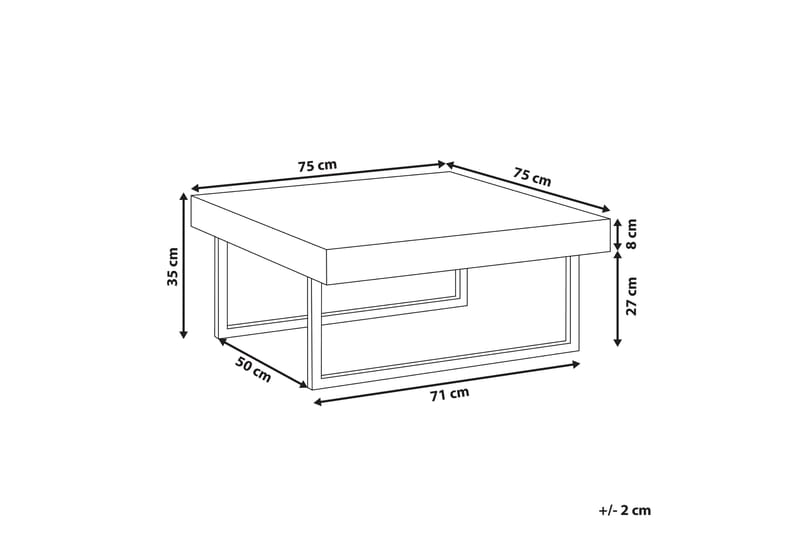 Deluz Soffbord 75 cm - Grå - Soffbord