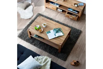 Demottte Soffbord 110 cm med Förvaring Hylla - Ekfanér - Möbler - Bord & matgrupper - Soffbord