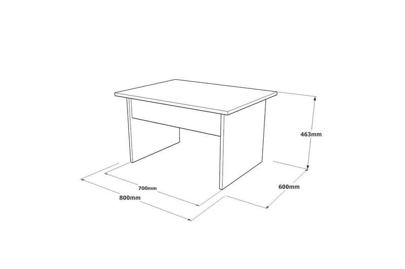 Desgrar Soffbord 80 cm - Brun/Betonggrå/Antracit - Möbler - Bord & matgrupper - Soffbord