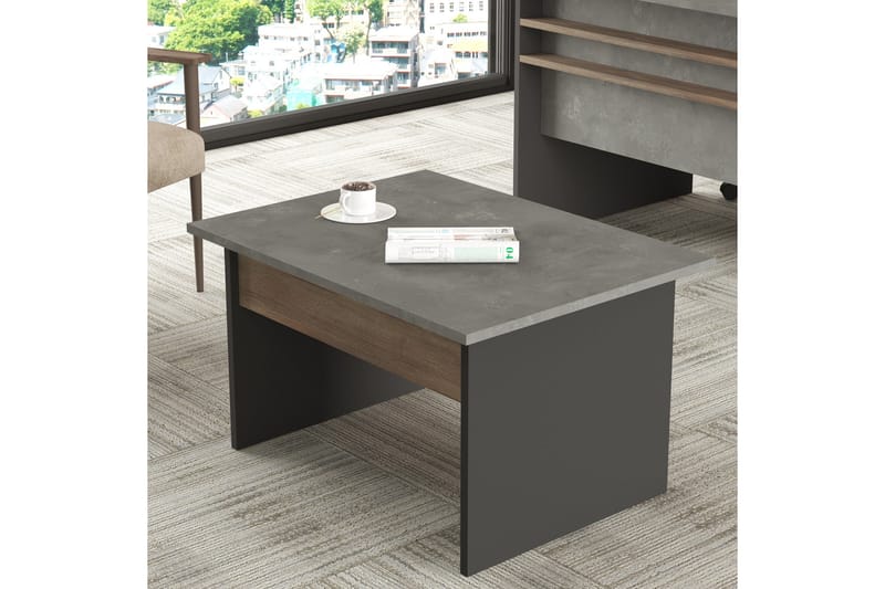 Desgrar Soffbord 80 cm - Brun/Betonggrå/Antracit - Möbler - Bord & matgrupper - Soffbord