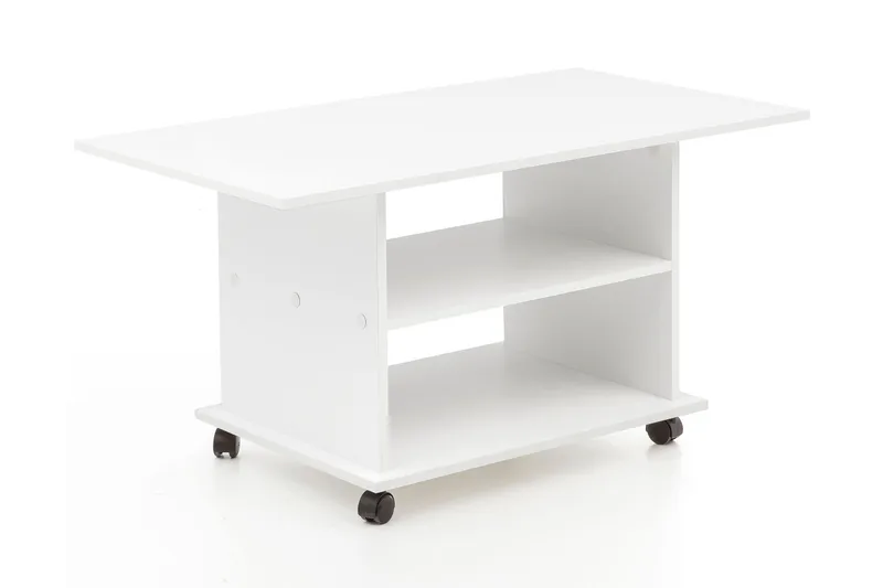 Dewand Soffbord 95 cm - Vit - Möbler - Bord & matgrupper - Soffbord - Soffbord med hjul