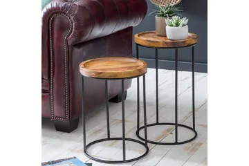 Dewester Satsbord 31 cm 2 Bord - Massivt Trä/Svart - Möbler - Bord & matgrupper - Soffbord