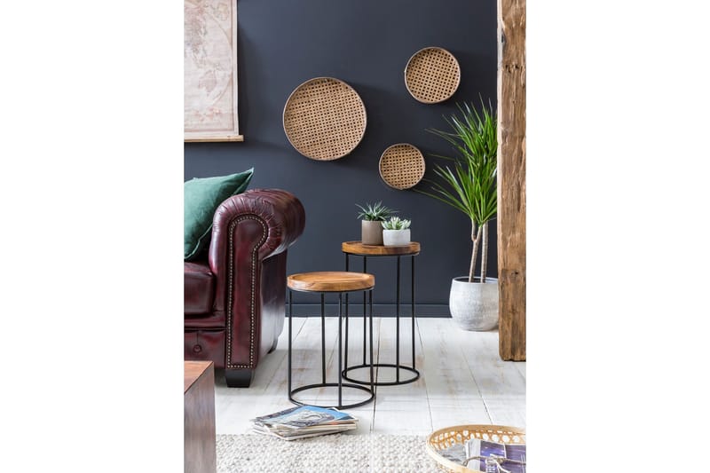 Dewester Satsbord 31 cm 2 Bord - Massivt Trä/Svart - Möbler - Bord & matgrupper - Soffbord