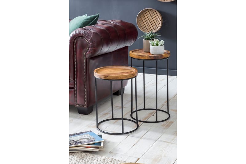 Dewester Satsbord 31 cm 2 Bord - Massivt Trä/Svart - Möbler - Bord & matgrupper - Soffbord