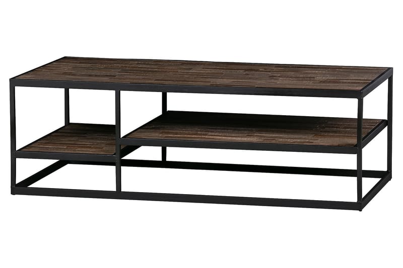 Difranco Soffbord 120 cm - Teak/Svart Järn - Soffbord