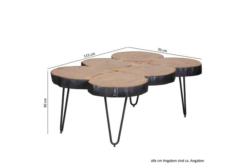 Diglake Soffbord 115 cm - Akacia/Svart - Möbler - Bord & matgrupper - Soffbord