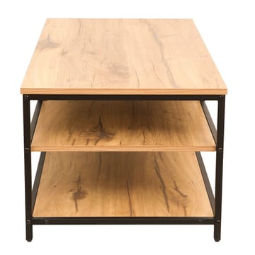 Soffbord Dimitra 100x50x40 cm - Ljust rustikt trä / svart - Möbler - Bord & matgrupper - Soffbord