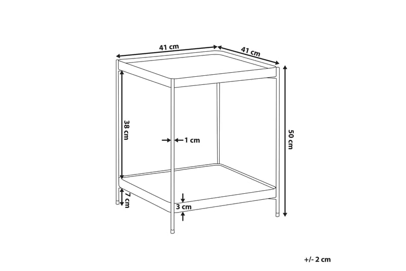 Dinari Soffbord 41 cm - Glas/Guld - Möbler - Bord & matgrupper - Soffbord