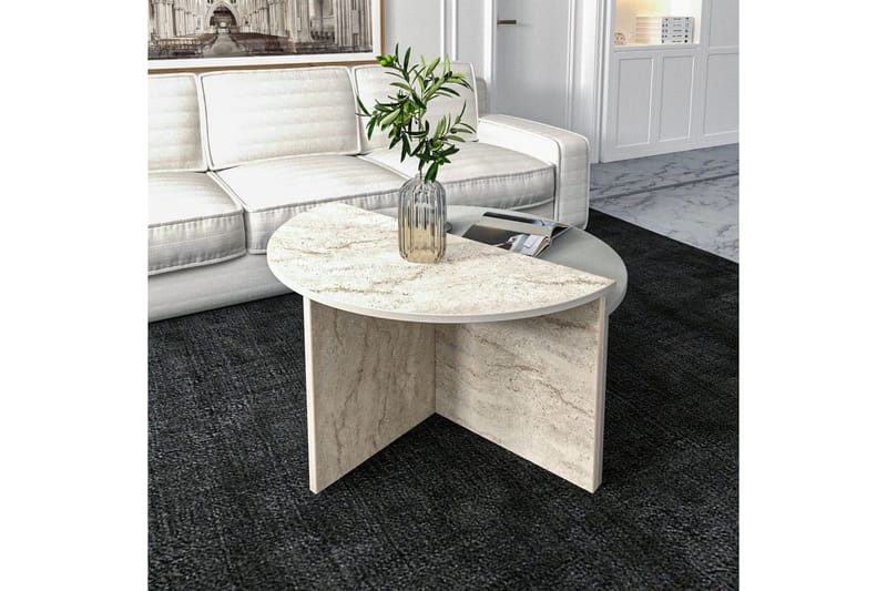 Soffbord Dolcer Grå / Travertin - Grå / Travertin - Möbler - Bord & matgrupper - Soffbord