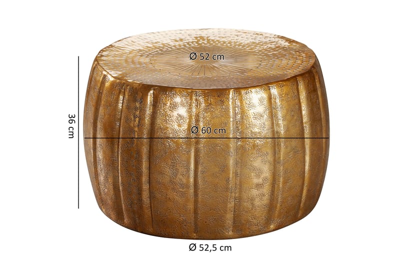 Dominoe Soffbord 60 cm Runt - Guld - Möbler - Bord & matgrupper - Soffbord