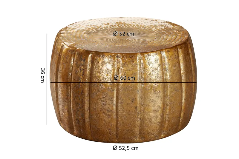 Dominoe Soffbord 60 cm Runt - Guld - Möbler - Bord & matgrupper - Soffbord