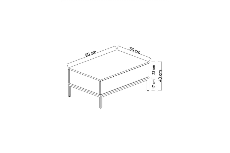 Dorlord Soffbord 90 cm - Grå - Soffbord