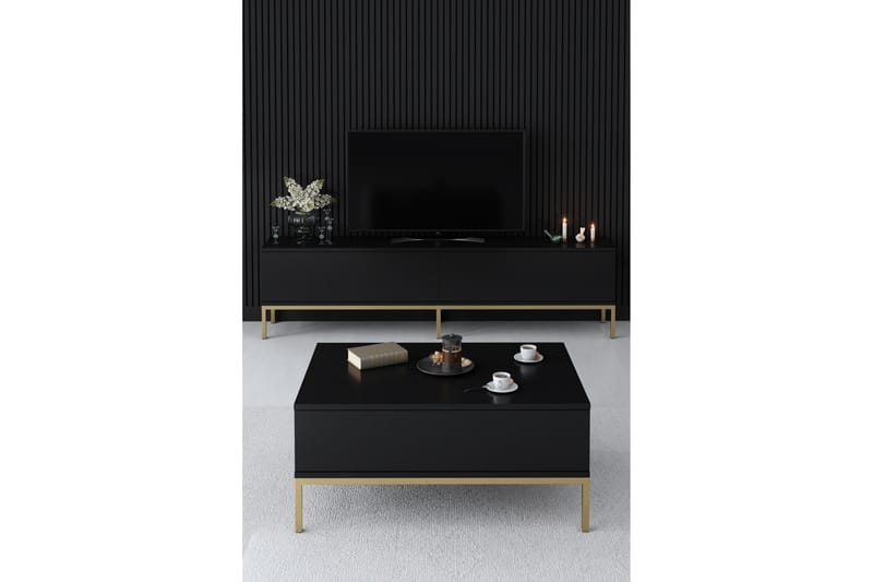 Dorlord Soffbord 90 cm - Svart/Guld - Möbler - Bord & matgrupper - Soffbord