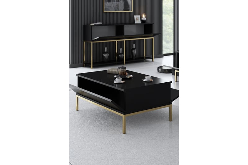 Dorlord Soffbord 90 cm - Svart/Guld - Möbler - Bord & matgrupper - Soffbord