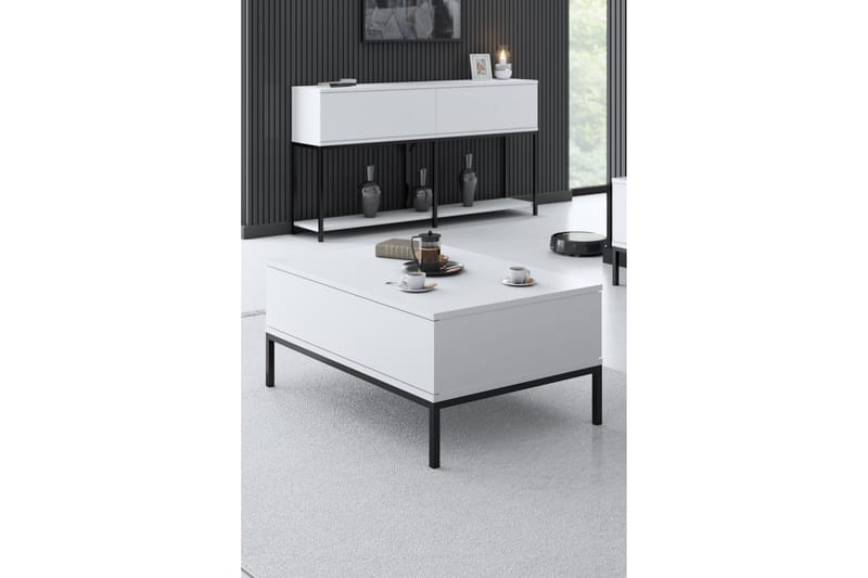 Dorlord Soffbord 90 cm - Vit/Svart - Möbler - Bord & matgrupper - Soffbord