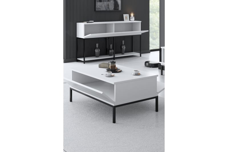 Dorlord Soffbord 90 cm - Vit/Svart - Möbler - Bord & matgrupper - Soffbord