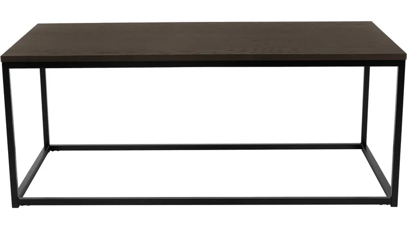 Soffbord Dover 120x60 cm - Mörkbrun ekfaner med svartlackade metallben - Möbler - Bord & matgrupper - Soffbord