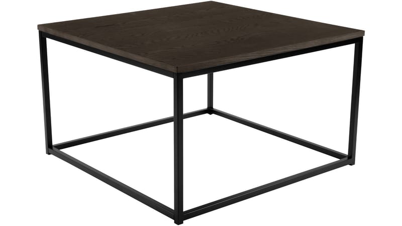 Soffbord Dover 80x80 cm - Mörkbrun ekfaner - Möbler - Bord & matgrupper - Soffbord