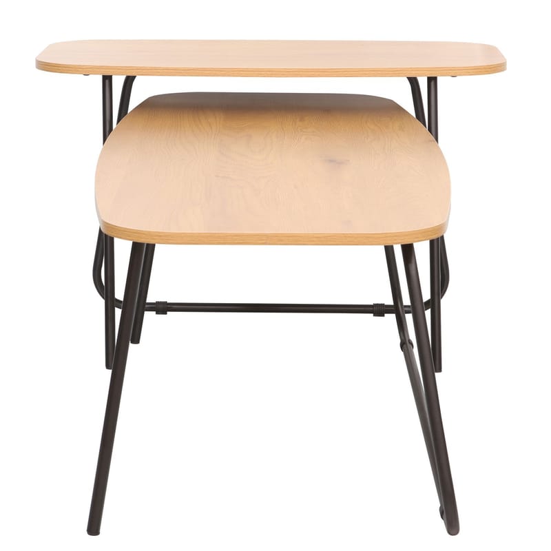 Soffbord Duo 2 st 120x48x40 cm 75x40xh48 cm - ask/svart - Möbler - Bord & matgrupper - Soffbord