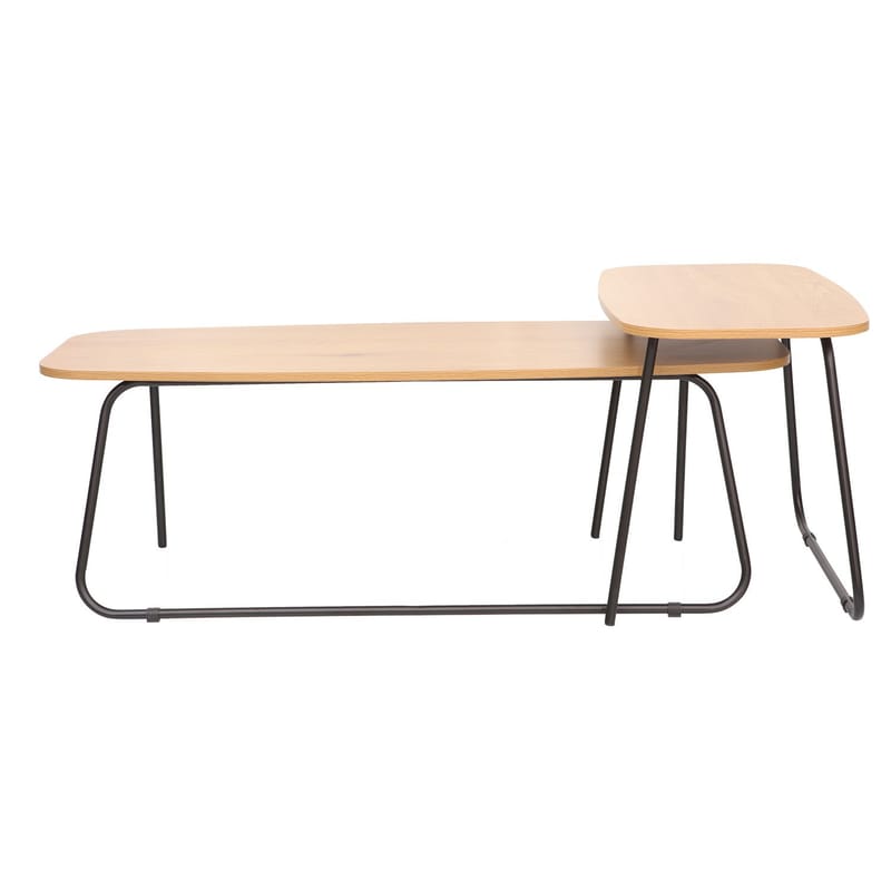 Soffbord Duo 2 st 120x48x40 cm 75x40xh48 cm - ask/svart - Möbler - Bord & matgrupper - Soffbord