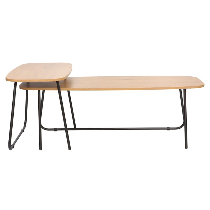 Soffbord Duo 2 st 120x48x40 cm 75x40xh48 cm - ask/svart - Möbler - Bord & matgrupper - Soffbord