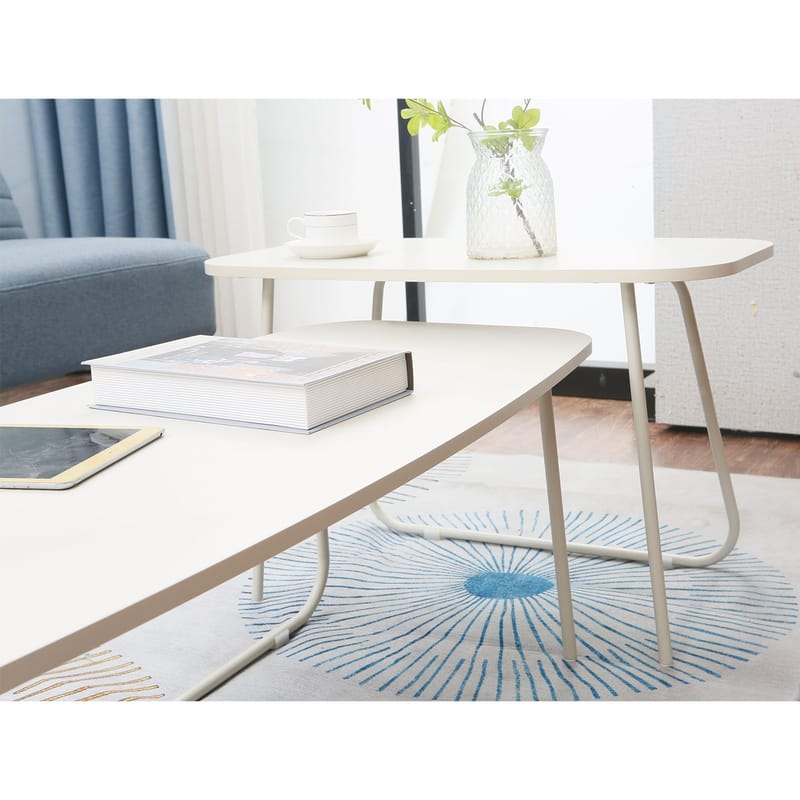 Soffbord Duo 2 st 120x48x40 cm 75x40xh48 cm - ljust trä/beige - Möbler - Bord & matgrupper - Soffbord