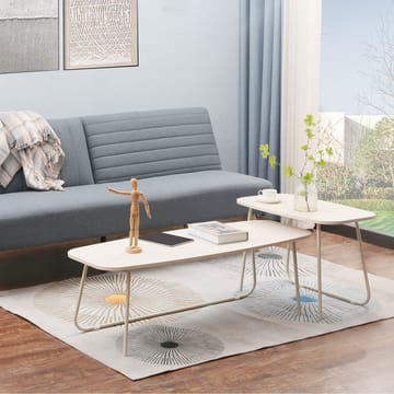 Soffbord Duo 2 st 120x48x40 cm 75x40xh48 cm - ljust trä/beige - Möbler - Bord & matgrupper - Soffbord