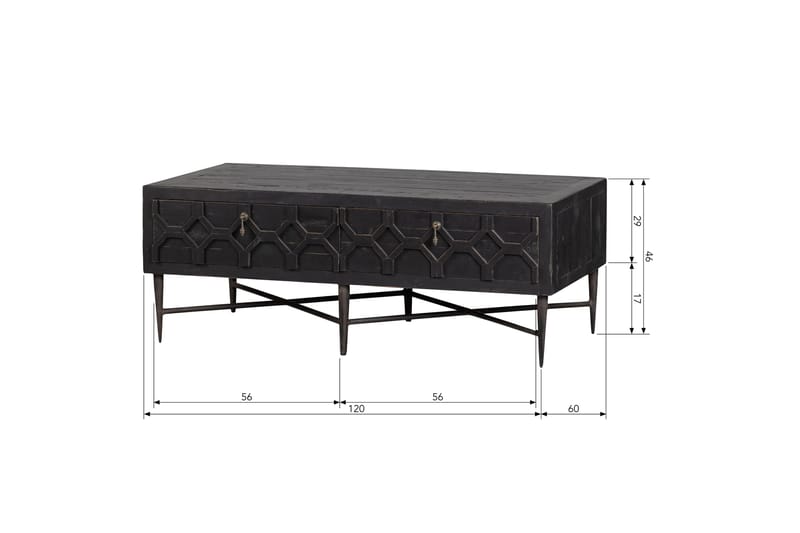 Durrey Soffbord 120 cm - Svart - Möbler - Bord & matgrupper - Soffbord