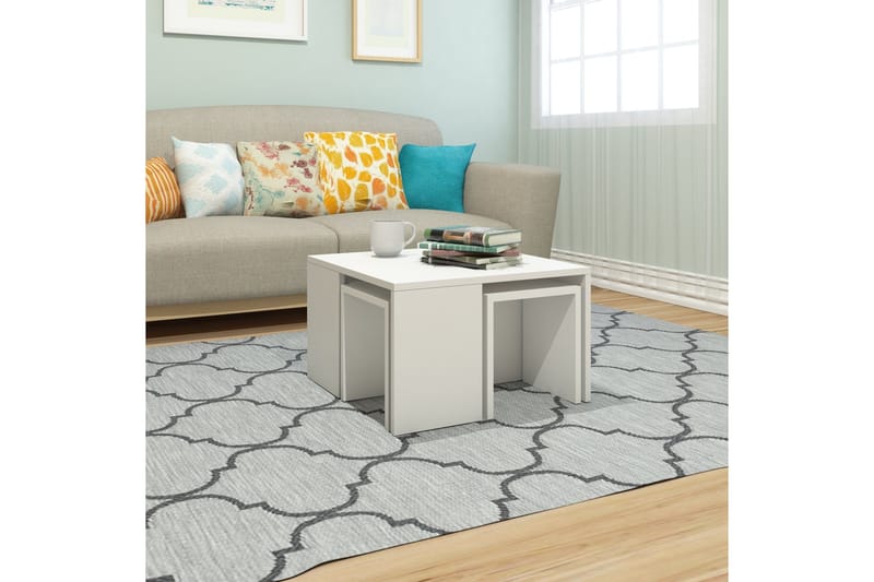 Elegancia Satsbord 60 cm 4 Bord - Vit - Möbler - Bord & matgrupper - Soffbord