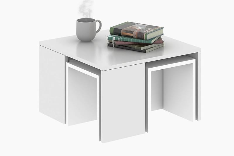 Elegancia Satsbord 60 cm 4 Bord - Vit - Möbler - Bord & matgrupper - Soffbord