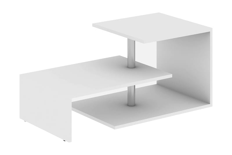 Elegancia Soffbord 100 cm med Förvaring Hylla - Vit - Möbler - Bord & matgrupper - Soffbord