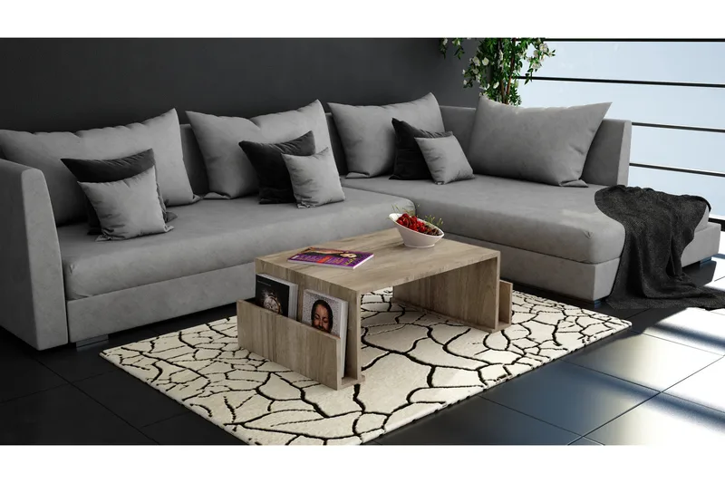 Elegancia Soffbord 95 cm med Tidningsförvaring - Valnötsbrun - Möbler - Bord & matgrupper - Soffbord