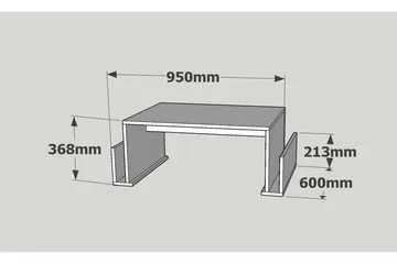 Elegancia Soffbord 95 cm med Tidningsförvaring - Valnötsbrun - Möbler - Bord & matgrupper - Soffbord
