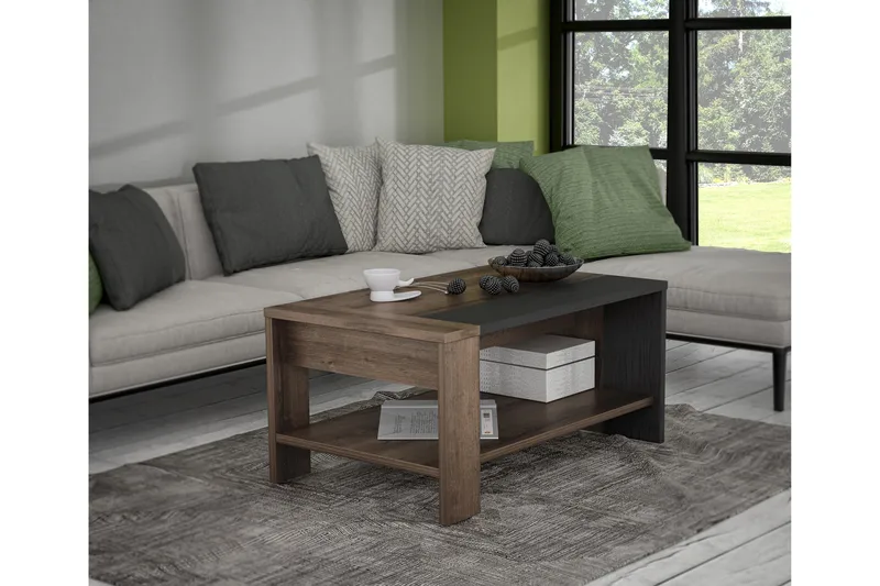 Elhovo Soffbord 90 cm - Brun/Svart - Möbler - Bord & matgrupper - Soffbord