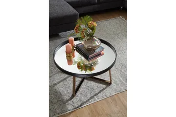 Elphin Soffbord 78 cm Runt - Glas/Svart - Möbler - Bord & matgrupper - Soffbord