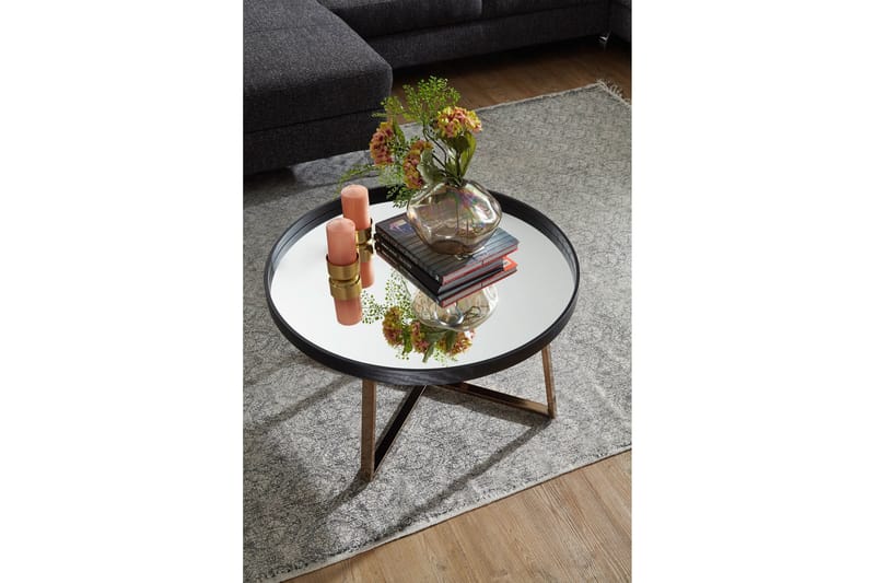 Elphin Soffbord 78 cm Runt - Glas/Svart - Möbler - Bord & matgrupper - Soffbord