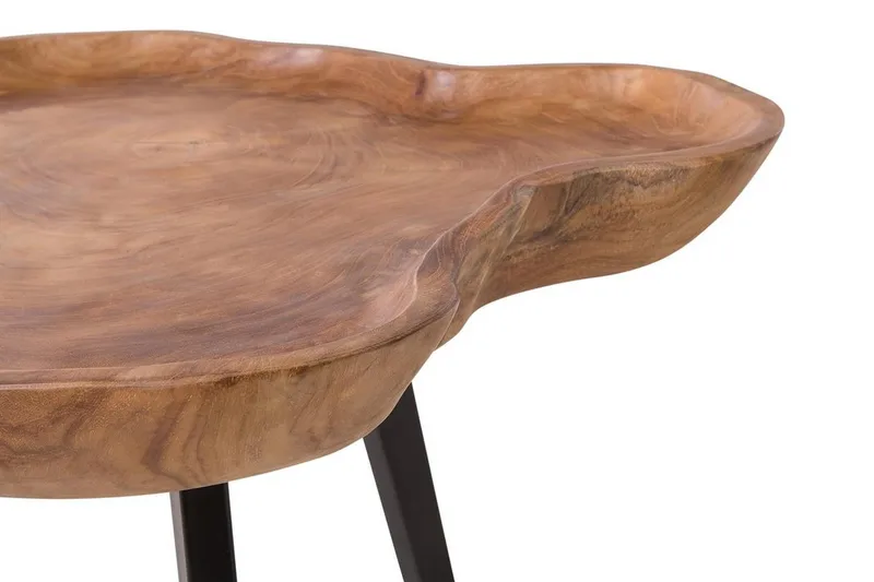 Elsa 60 cm Asymmetrisk Soffbord i Teak - Brun - Möbler - Bord & matgrupper - Soffbord