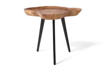Elsa 60 cm Asymmetrisk Soffbord i Teak - Brun - Möbler - Bord & matgrupper - Soffbord