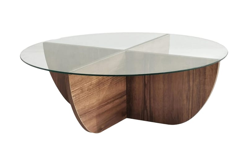 Erath Soffbord 90x30x90 cm Runt, Brun