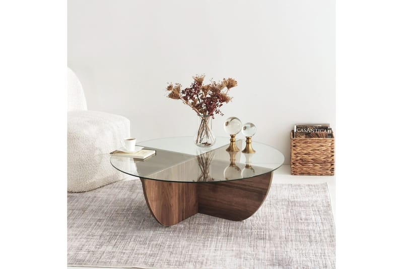 Erath Soffbord 90x30x90 cm Runt - Brun - Möbler - Bord & matgrupper - Soffbord