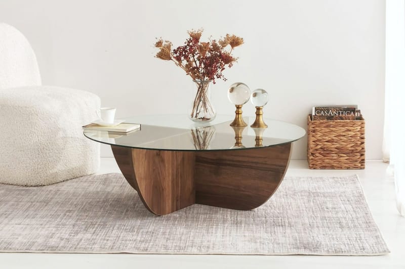 Erath Soffbord 90x30x90 cm Runt - Brun - Möbler - Bord & matgrupper - Soffbord