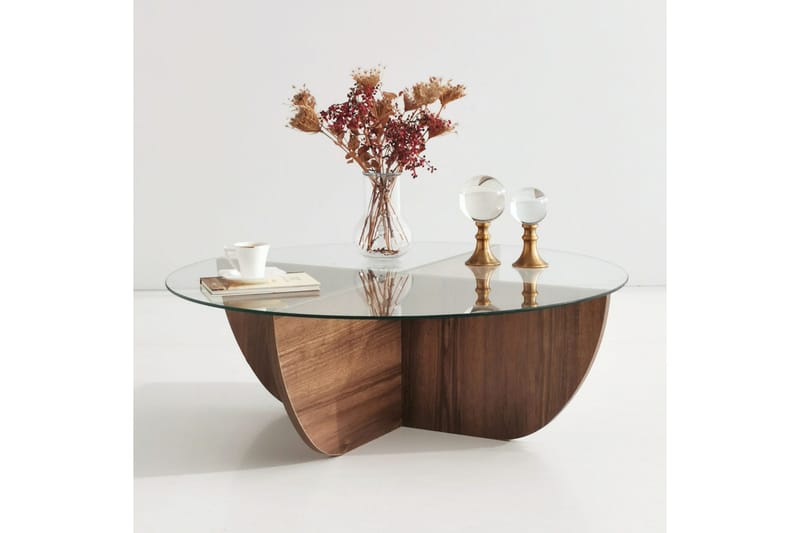 Erath Soffbord 90x30x90 cm Runt - Brun - Möbler - Bord & matgrupper - Soffbord