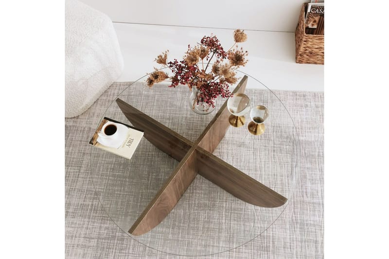 Erath Soffbord 90x30x90 cm Runt - Brun - Möbler - Bord & matgrupper - Soffbord