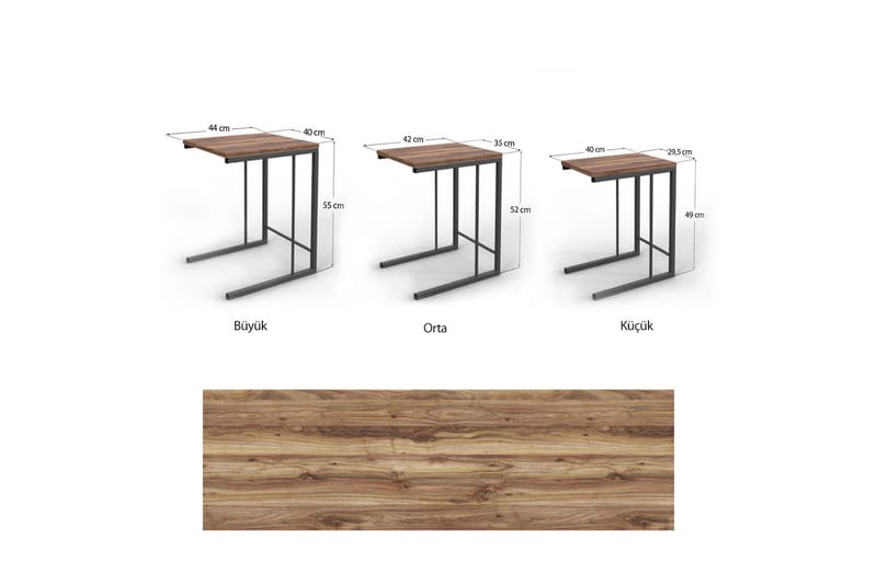 Essexa Satsbord 44x55x44 cm - Svart - Möbler - Bord & matgrupper - Soffbord