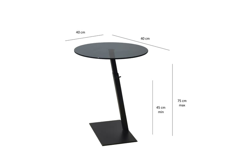 Essexa Soffbord 40x40x40 cm Runt - Svart - Möbler - Bord & matgrupper - Soffbord