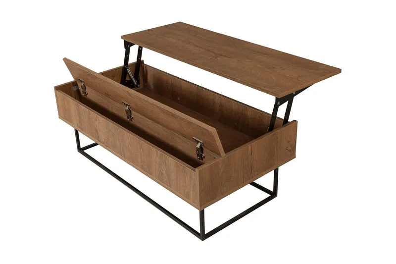 Estremoz Soffbord 120 cm med Förvaring Rum - Mörkbrun/Svart - Möbler - Bord & matgrupper - Soffbord