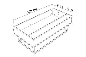 Estremoz Soffbord 120 cm med Förvaring Rum - Mörkbrun/Svart - Möbler - Bord & matgrupper - Soffbord