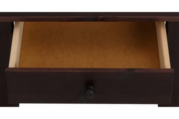 Evonne 60 cm Kvadratiskt Soffbord med Lådor i Furu - Mörkbrun - Möbler - Bord & matgrupper - Soffbord